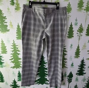 Men's H&M Gray Plaid Skinny Fit Pants